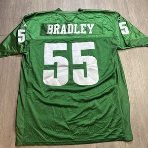Vintage Philadelphia Eagles Stewart Bradley Reebok Jersey Kelly Green Men 54 XL